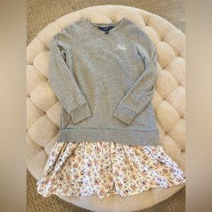 Polo by Ralph Lauren Gray Sweatshirt dress girls size 8